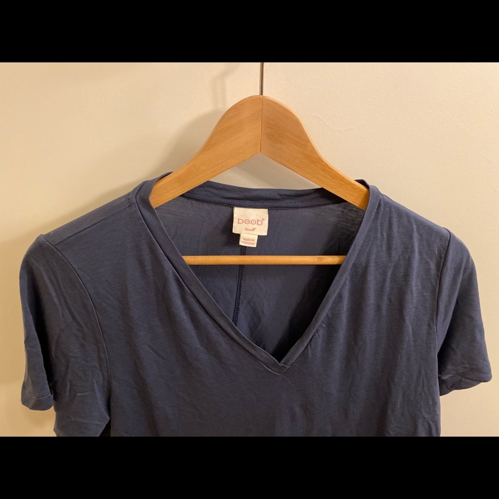 BOOB Design Nursing Maternity shirt v-neck indigo